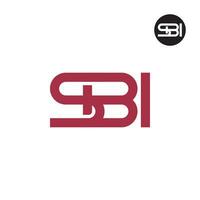 brief sbi monogram logo ontwerp vector