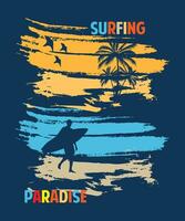 zomer t-shirt ontwerp met tropisch natuur palm bomen, typografie stijl afdrukken t-shirt, t, tee. Super goed voor strand vakantie dragen, surfen, kleding Sjablonen. vector illustratie. afdrukken Aan vraag naar ontwerp.