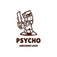 illustratie vectorafbeelding van psycho, goed voor logo-ontwerp vector