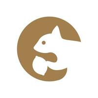 eekhoorn ontwerp icoon logo vector