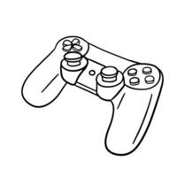 schets bedieningshendel controleur. gamepad vector lijn icoon geïsoleerd Aan wit achtergrond.