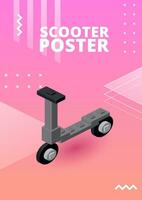 scooter poster voor afdrukken en ontwerp. vector illustratie.