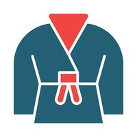 kimono vector glyph twee kleur icoon voor persoonlijk en reclame gebruiken.