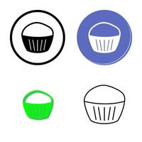 chocola muffin vector icoon