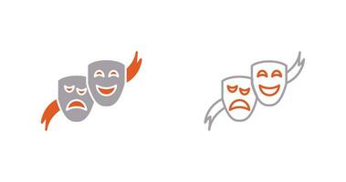 theater maskers vector icoon