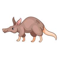 dier karakter grappig aardvarken in cartoon-stijl. vector