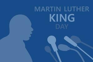 Martin Luther koning jr. dag spandoek. mlk dag blauw vector achtergrond. gelukkig mlk dag.