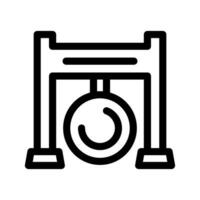 gong icoon vector symbool ontwerp illustratie