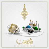 isra miraj groet islamitische illustratie achtergrond vector design