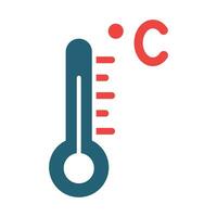 thermometer vector glyph twee kleur icoon voor persoonlijk en reclame gebruiken.