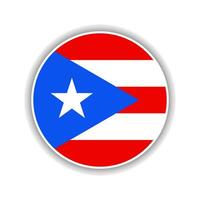 abstract cirkel puerto rico vlag icoon vector