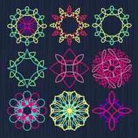 Ronde geometrische ornamenten vector