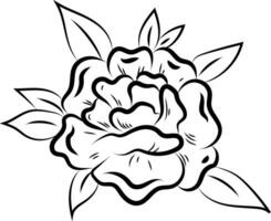 roos lijn tatoeëren vector