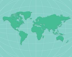 Wereldkaart op de wereld vector
