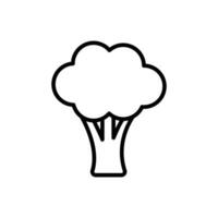 broccoli icoon. gemakkelijk schets stijl. groente, plant, gezond, natuurlijk, biologisch, eetpatroon, vers, voedsel concept. dun lijn symbool. vector illustratie geïsoleerd Aan wit achtergrond.