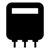 elektrisch meter huis elektriciteit macht telt energie meten consumptie uitrusting icoon zwart kleur vector illustratie beeld vlak stijl