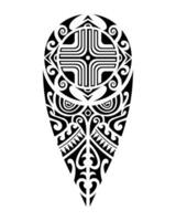 tatoeëren schetsen Maori stijl voor been of schouder met swastika. zwart en wit. vector