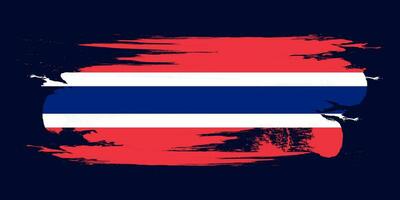 Thailand vlag borstel hartinfarct, nationaal vlag Aan zwart achtergrond vector