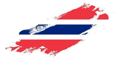 Thailand vlag penseelstreek concept Aan wit achtergrond vector