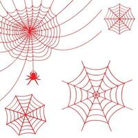 echt griezelig spin webben hangende Aan zwart banier vector