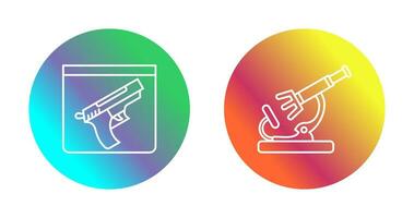 bewijs en microscoop icoon vector