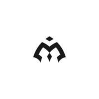 brief m modern minimailst logo ontwerp vector illustratie