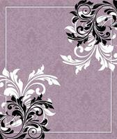 wijnoogst uitnodiging kaart met overladen elegant abstract bloemen ontwerp vector