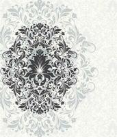 wijnoogst uitnodiging kaart met overladen elegant abstract bloemen ontwerp vector