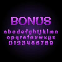 bonus lettertype alfabet vector