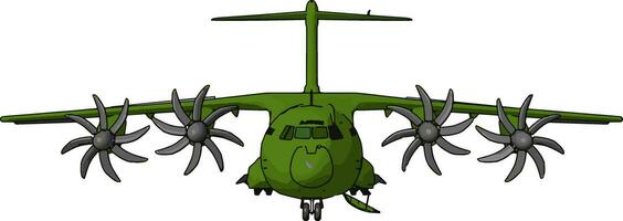 Hercules- historisch leger vliegtuig vector of kleur illustratie