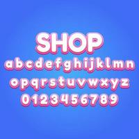 winkel lettertype alfabet vector