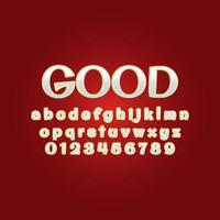 goed lettertype alfabet vector