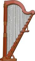 harp een musical instrument vector of kleur illustratie