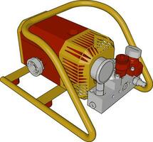 automotive industrieel motor vector of kleur illustratie