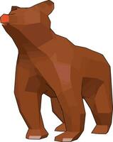 een schattig bruin beer afbeelding vector of kleur illustratie