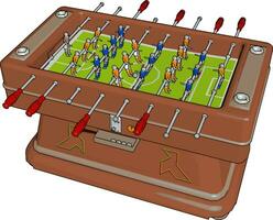 tafel Amerikaans voetbal speelgoed, illustratie, vector Aan wit achtergrond.