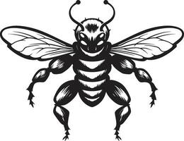 minimalistisch bijenkorf majesteit monochroom symbool emblematisch insect uitmuntendheid machtig kunst vector