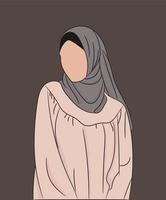 moslim hijab meisje vectorillustratie vector