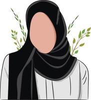 moslim meisje met hijab vectorillustratie vector