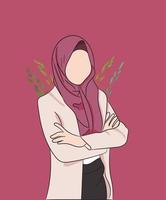 moslim hijab meisje vectorillustratie vector