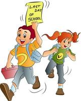 school- kinderen, illustratie vector