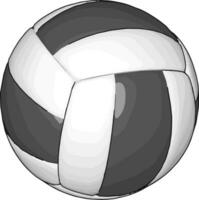 zwart en wit volleybal bal vector illustratie Aan wit achtergrond