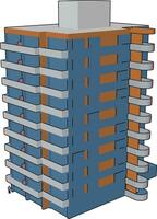 appartement gebouwen, illustratie, vector Aan wit achtergrond.