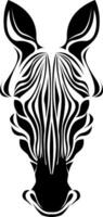 zebra hoofd tatoeëren, tatoeëren illustratie, vector Aan een wit achtergrond.