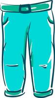 blauw jean broek vector of kleur illustratie