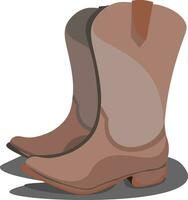 bruin laarzen vector of kleur illustratie