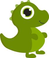 een groen baby dinosaurus vector of kleur illustratie