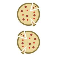 pizza geïllustreerd op witte achtergrond vector