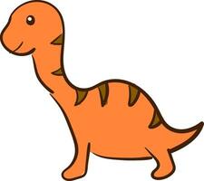 oranje dinosaurus vector of kleur illustratie