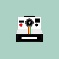 een polaroid camera vector of kleur illustratie